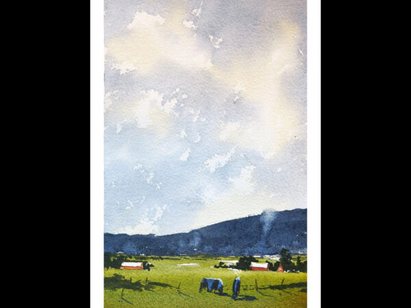 Mini-landskap med kossor